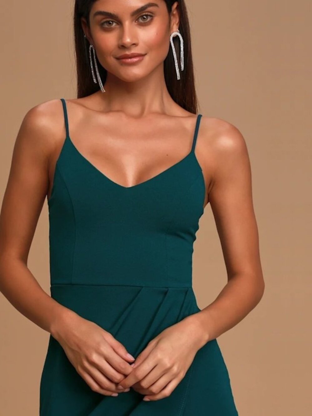 Lulus Forever Your Girl Teal Blue Bodycon Dress Medium #A2660 - Picture 3 of 11